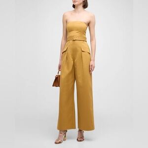 A.L.C. Presley Strapless Belted Jumpsuit
